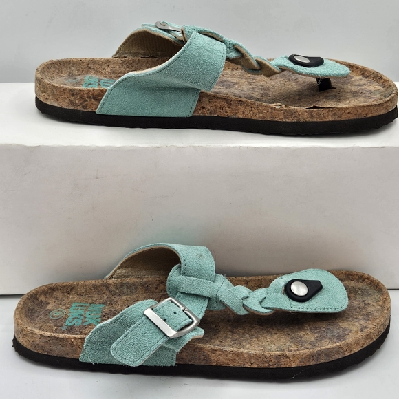 Muk Luk Marsha suede leather sandals size 8 - Picture 10 of 16